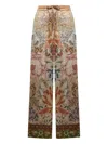 Pierre-louis Mascia Floral-tapestry Drawstring Trousers In Neutral