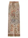 Pierre-louis Mascia Silk Tapestry-style Wide Pants In Neutral