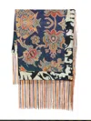 Pierre-louis Mascia Fringed Scarf In Blue