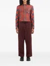 Pierre-louis Mascia Geometric-pattern Drawstring Trousers In Multi