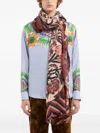 Pierre-louis Mascia Geometric-pattern Fringed-edges Scarf In Multi