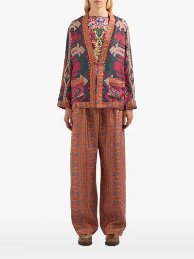 Pierre-louis Mascia Geometric-pattern Jacket In Blue