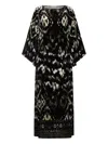 Pierre-louis Mascia Geometric-pattern Maxi Dress In Black