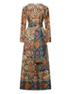 Pierre-louis Mascia Geometric-pattern Maxi Dress In Multi