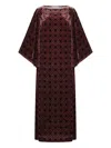 Pierre-louis Mascia Geometric-pattern Maxi Dress In Red