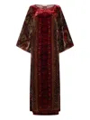 Pierre-louis Mascia Geometric-pattern Maxi Dress In Red