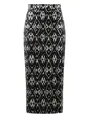 Pierre-louis Mascia Printed Chenille Pencil Skirt In Multi
