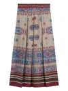Pierre-louis Mascia Geometric-pattern Midi Skirt In White