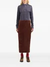 Pierre-louis Mascia Geometric-pattern Midi Skirt In Blue