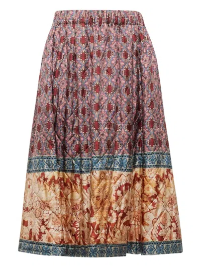Pierre-louis Mascia Geometric-pattern Midi Skirt In Multi