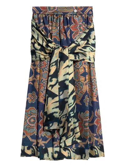 Pierre-louis Mascia Geometric-pattern Mini Skirt In Multi