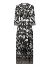 Pierre-louis Mascia Geometric-pattern Shirt Maxi Dress In Multi