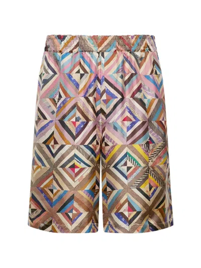 Pierre-louis Mascia Geometric-pattern Shorts In Multi