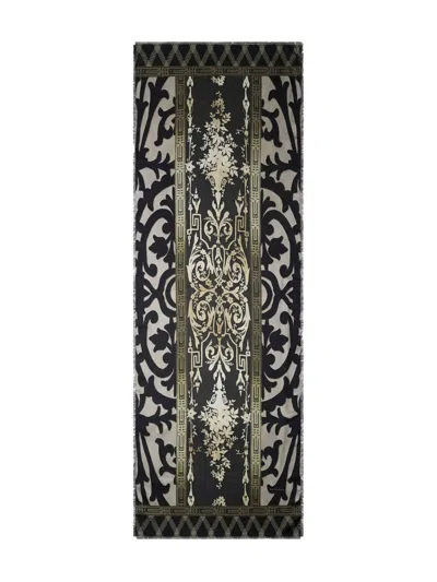 Pierre-louis Mascia Geometric-pattern Silk Scarf In Black