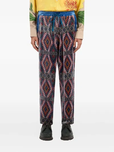 Pierre-louis Mascia Geometric-pattern Trousers In Multi