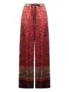 Pierre-louis Mascia Geometric-pattern Trousers In Burgundy