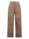 Pierre-louis Mascia Geometric-pattern Trousers In Neutral