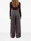 Pierre-louis Mascia Geometric-pattern Velvet Trousers In Black