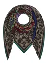 Pierre-louis Mascia Geometric-pattern Wool Scarf In Black
