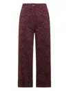 Pierre-louis Mascia Geometric-print Trousers In Burgundy
