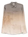 Pierre-louis Mascia Gradient Long-sleeve Shirt In Gray