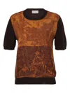 Pierre-louis Mascia Graphic Wool-knit T-shirt In Multi