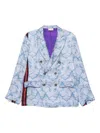 Pierre-louis Mascia Jackets Blue And Green In Blue