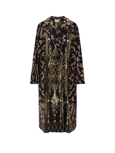 Pierre-louis Mascia Jacquard Cotton Coat In Multi