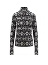 Pierre-louis Mascia Jacquard Velvet Turtleneck Sweater In Animal Print