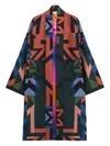 Pierre-louis Mascia Jp330ada Geometric-pattern Pocket Coat In Multi