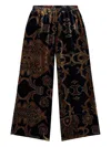 Pierre-louis Mascia Kanada Velvet Patterned Trousers In Black