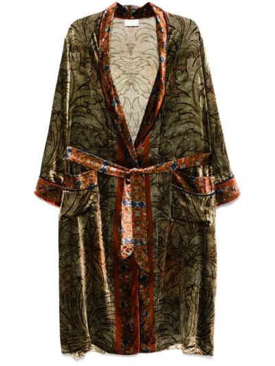 Pierre-louis Mascia Kanpur Dressing Gown In Green