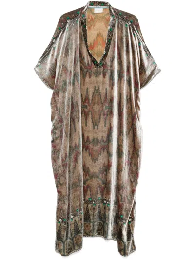 Pierre-louis Mascia Kanpur Kaftan Dress In Grey