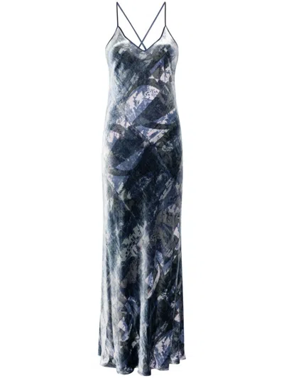 Pierre-louis Mascia Kanpur Maxi Dress In Blue