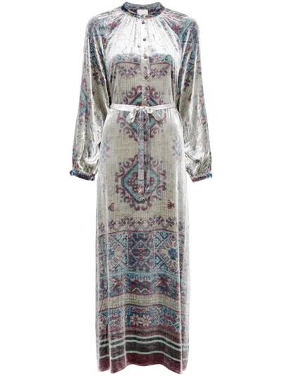 Pierre-louis Mascia Kanpur Maxi Dress In Grey