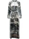 Pierre-louis Mascia Kanpur Maxi Dress In Grey