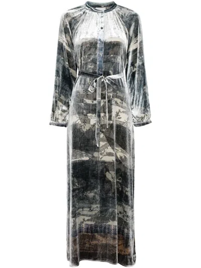 Pierre-louis Mascia Kanpur Maxi Dress In Grey