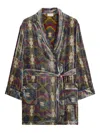 Pierre-louis Mascia Kanpur Patterned Velvet Coat In Brown