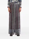 Pierre-louis Mascia Kanpur Striped Velvet Trousers In Blue