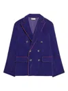 Pierre-louis Mascia Kanpur Velvet Blazer In Blue