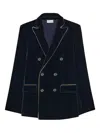 Pierre-louis Mascia Kanpur Velvet Blazer In Blue