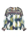 Pierre-louis Mascia Kanpur Velvet Printed Blouse In Multi