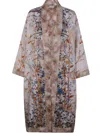 Pierre-louis Mascia Aloe Floral Beige Multicolor Kimono In Multi