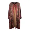 Pierre-louis Mascia Kimono Tapestry Effect In Wool In Brown