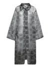 Pierre-louis Mascia Kobes Organza Blue Duster Coat In Blue