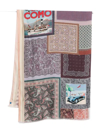 PIERRE-LOUIS MASCIA PIERRE LOUIS MASCIA LAGO DI COMO SILK PRINTED SCARF