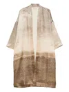 Pierre-louis Mascia Landscape-print Coat In Gold