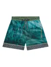 Pierre-louis Mascia Landscape-print Drawstring Shorts In Green