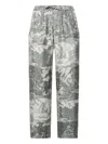 Pierre-louis Mascia Landscape-print Drawstring Trousers In Gray
