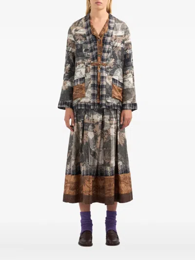Pierre-louis Mascia Landscape-print Jacket In Multi